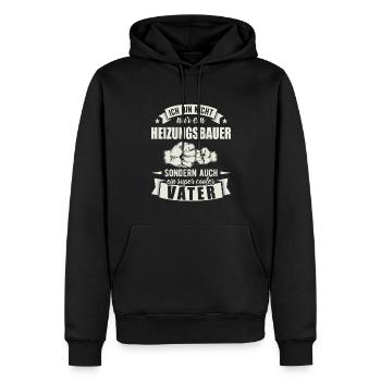 Heizungsbauer Vater Papa Vatertag Klempner - Männer Premium Bio Hoodie - Schwarz - Vorne - Nico (187cm)