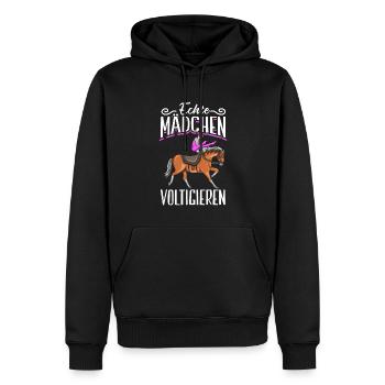 Voltigieren - Männer Premium Bio Hoodie - Schwarz - Vorne - Nico (187cm)