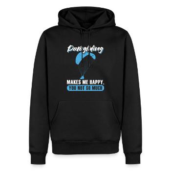 Gleitschirmfliegen Macht Mich Glücklich, Du Nicht - Männer Premium Bio Hoodie - Schwarz - Vorne - Nico (187cm)
