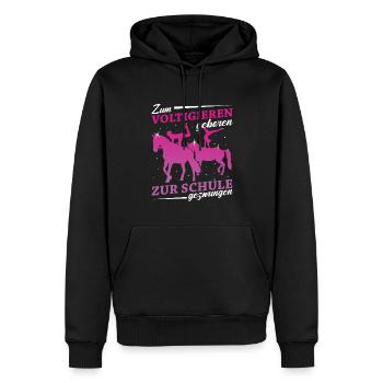 Voltigieren - Männer Premium Bio Hoodie - Schwarz - Vorne - Nico (187cm)