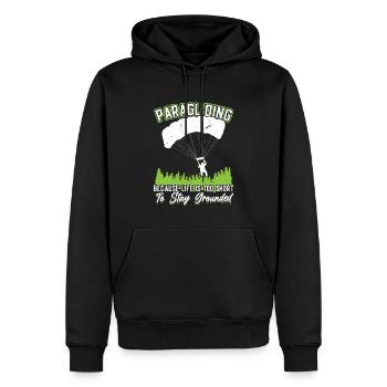 Paragliding - Life Is Too Short To Stay Grounded - Männer Premium Bio Hoodie - Schwarz - Vorne - Nico (187cm)