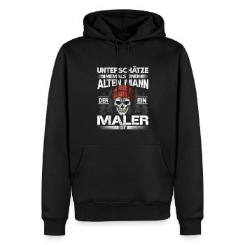 Maler Lackierer Alter mann Lackierer - Männer Premium Bio Hoodie - Schwarz - Vorne - Nico (187cm)