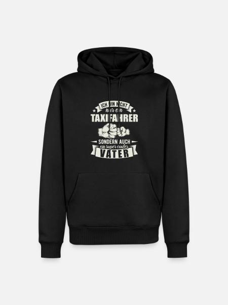 Taxifahrer Vater Papa Vatertag Taxi Auto - Männer Premium Bio Hoodie - Schwarz