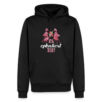 Flamingo Junggesellenabschied Frauen jga Saufen - Männer Premium Bio Hoodie - Schwarz - Vorne - Nico (187cm)