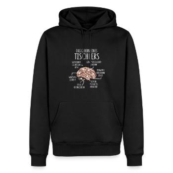 Tischler Anatomie Gehirn Zimmerer - Männer Premium Bio Hoodie - Schwarz - Vorne - Nico (187cm)