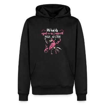 Flamingo Junggesellenabschied Frauen jga Saufen - Männer Premium Bio Hoodie - Schwarz - Vorne - Nico (187cm)