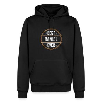 Best Daniel Ever Vorname Name Geschenk - Männer Premium Bio Hoodie - Schwarz - Vorne - Nico (187cm)