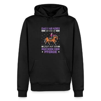 Voltigieren Volti Voltigier Pferde Pferdemädchen - Männer Premium Bio Hoodie - Schwarz - Vorne - Nico (187cm)