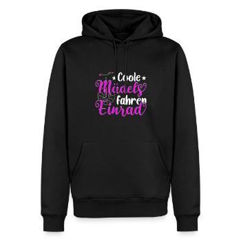 One Wheel Unicycle Coole Mädels fahren Einrad - Männer Premium Bio Hoodie - Schwarz - Vorne - Nico (187cm)