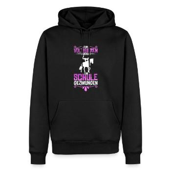 Voltigieren - Männer Premium Bio Hoodie - Schwarz - Vorne - Nico (187cm)