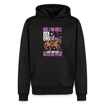 Voltigieren - Männer Premium Bio Hoodie - Schwarz - Vorne - Nico (187cm)