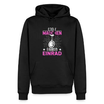 UnicycleBalancieren Kinder Einrad One Wheel - Männer Premium Bio Hoodie - Schwarz - Vorne - Nico (187cm)