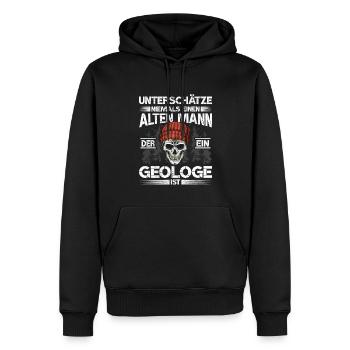 Geologe Alter mann Geologie - Männer Premium Bio Hoodie - Schwarz - Vorne - Nico (187cm)