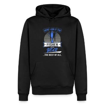 Trophy Cup for Angler of the Year - Men’s Premium Organic Hoodie - black - Front - Nico (187cm)