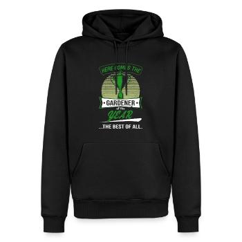 Trophy Cup for Gardener of the Year - Men’s Premium Organic Hoodie - black - Front - Nico (187cm)