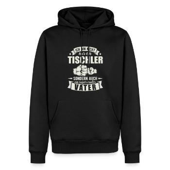 Tischler Vater Papa Vatertag Zimmerer - Männer Premium Bio Hoodie - Schwarz - Vorne - Nico (187cm)