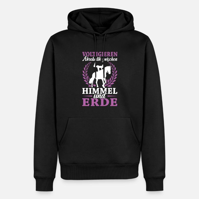 Voltigieren - Männer Premium Bio Hoodie - Schwarz