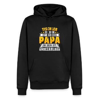 Tischler Papa Vatertag - Männer Premium Bio Hoodie - Schwarz - Vorne - Nico (187cm)