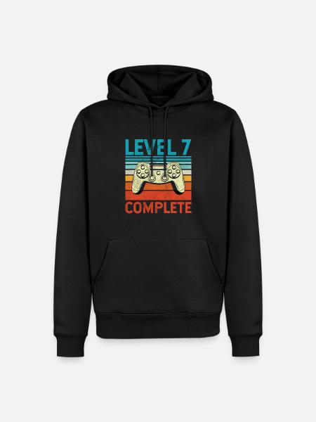 Level 7 Complete - Men’s Premium Organic Hoodie - black