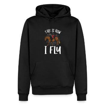 Voûte Volti Voûte Chevaux Chevaux Filles - Sweat à capuche Premium bio Homme - noir - Devant - Nico (187cm)