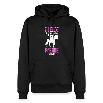 Voltigieren - Männer Premium Bio Hoodie - Schwarz - Vorne - Nico (187cm)