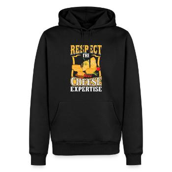 Respektieren Sie Die Käsekompetenz - Gouda - Männer Premium Bio Hoodie - Schwarz - Vorne - Nico (187cm)