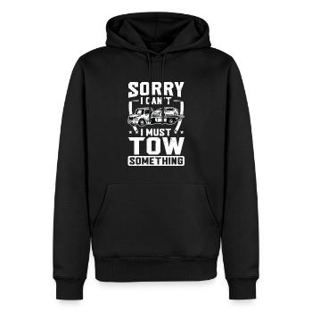 Ich Muss Etwas Abschleppen - Abschleppwagenfahrer - Männer Premium Bio Hoodie - Schwarz - Vorne - Nico (187cm)