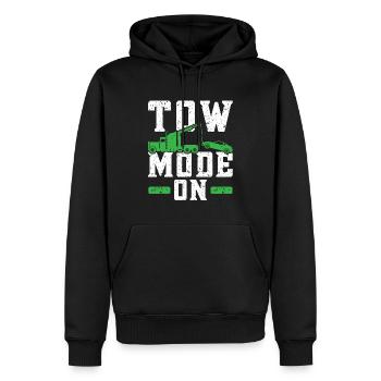 Tow Mode On - Tow Trucker - Männer Premium Bio Hoodie - Schwarz - Vorne - Nico (187cm)