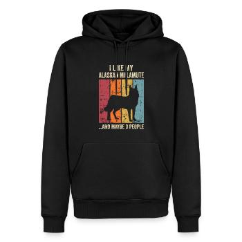 Alaska Malamute Chiens Cadeaux - Sweat à capuche Premium bio Homme - noir - Devant - Nico (187cm)
