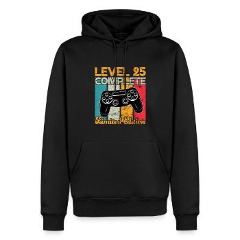 Level 25 complete Gaming Geburtstag - Männer Premium Bio Hoodie - Schwarz - Vorne - Nico (187cm)