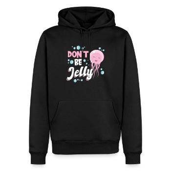 Don't Be Jelly - Qualle - Männer Premium Bio Hoodie - Schwarz - Vorne - Nico (187cm)