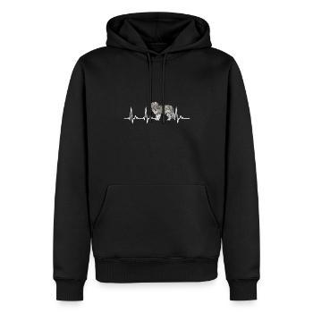 Bearded Collie Gift Chiens - Sweat à capuche Premium bio Homme - noir - Devant - Nico (187cm)