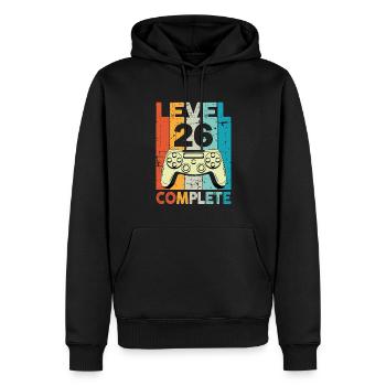 Level 26 Complete Gaming Geburtstag - Männer Premium Bio Hoodie - Schwarz - Vorne - Nico (187cm)