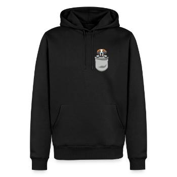 St. Bernard Chiens Cadeaux - Sweat à capuche Premium bio Homme - noir - Devant - Nico (187cm)