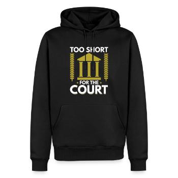 Zu Kurz Fürs Gericht - Jurastudent - Männer Premium Bio Hoodie - Schwarz - Vorne - Nico (187cm)