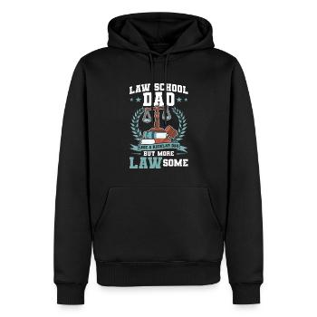 Papa de la faculté de droit - comme un père normal, mais - Sweat à capuche Premium bio Homme - noir - Devant - Nico (187cm)