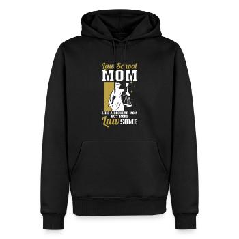 Maman de la faculté de droit - comme une mère normale, mais - Sweat à capuche Premium bio Homme - noir - Devant - Nico (187cm)