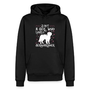 Bernhardiner Geschenk Hunde - Männer Premium Bio Hoodie - Schwarz - Vorne - Nico (187cm)