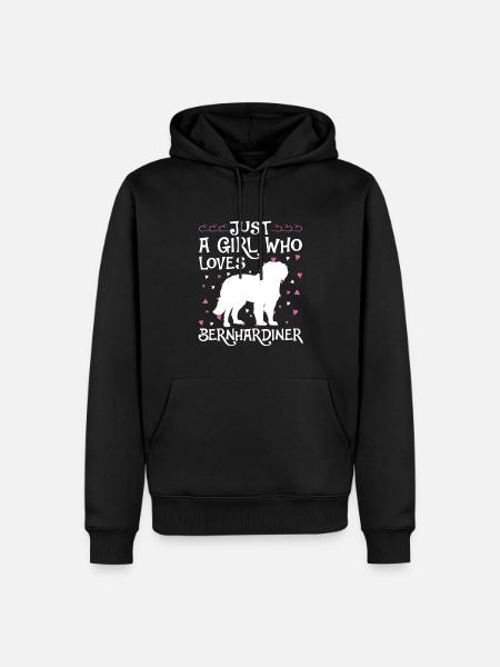 Bernhardiner Geschenk Hunde - Männer Premium Bio Hoodie - Schwarz