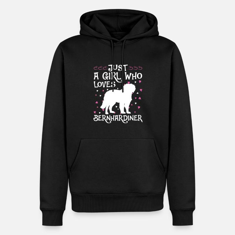 Bernhardiner Geschenk Hunde - Männer Premium Bio Hoodie - Schwarz