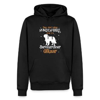 Bernhardiner Geschenk Hunde - Männer Premium Bio Hoodie - Schwarz - Vorne - Nico (187cm)