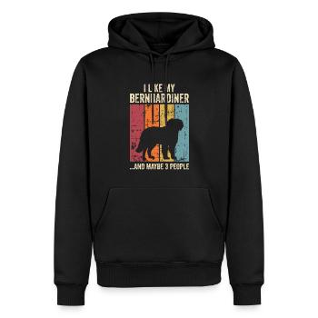 Bernhardiner Geschenk Hunde - Männer Premium Bio Hoodie - Schwarz - Vorne - Nico (187cm)