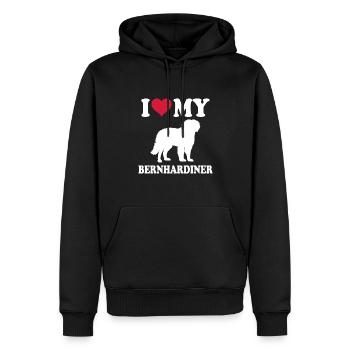 Bernhardiner Geschenk Hunde - Männer Premium Bio Hoodie - Schwarz - Vorne - Nico (187cm)