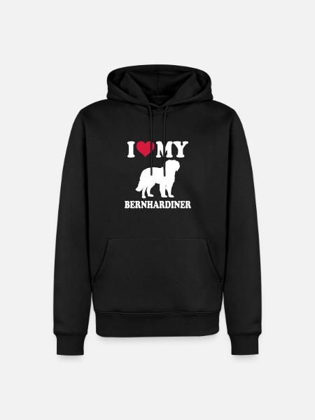St. Bernard Gift Dogs - Men’s Premium Organic Hoodie - black