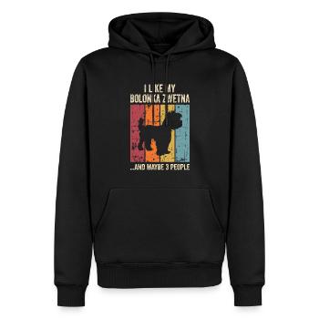 Bolonka Zwetna Chiens cadeaux - Sweat à capuche Premium bio Homme - noir - Devant - Nico (187cm)