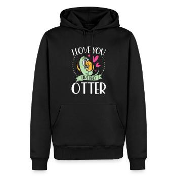Ich Liebe Dich Wie Kein Otter - Männer Premium Bio Hoodie - Schwarz - Vorne - Nico (187cm)