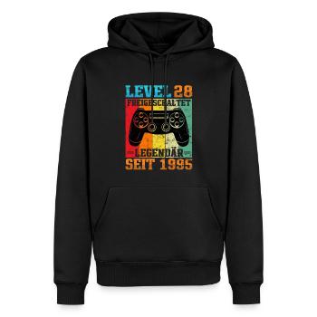 Gaming Geburtstag 1995 Level 28 - Männer Premium Bio Hoodie - Schwarz - Vorne - Nico (187cm)