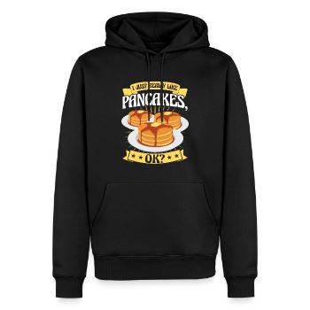 J’aime beaucoup les crêpes - Sweat à capuche Premium bio Homme - noir - Devant - Nico (187cm)