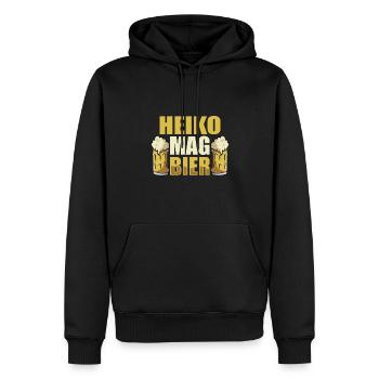 Heiko mag Bier Name Geburtstag - Männer Premium Bio Hoodie - Schwarz - Vorne - Nico (187cm)