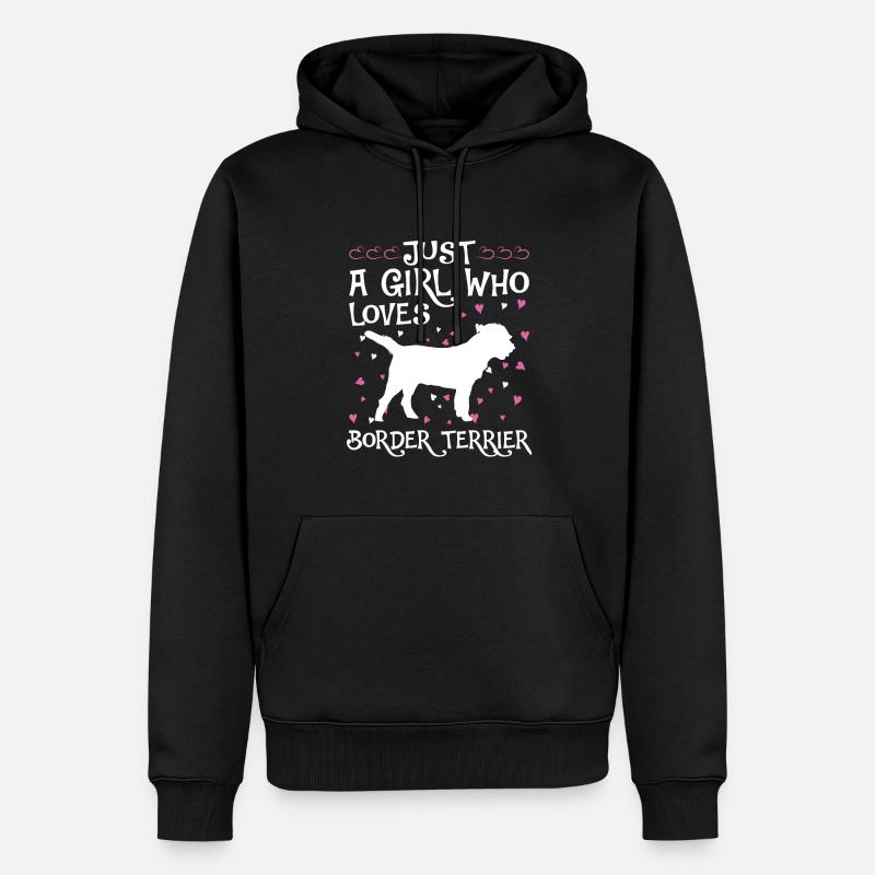 Border Terrier Geschenk Hunde - Männer Premium Bio Hoodie - Schwarz